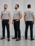 Man's Striped Polo
